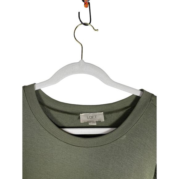 Loft womens Green puffer sleeve dress size Small - Picture 3 of 6